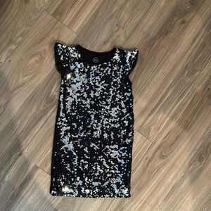 Sparkling Black and Silver Kids Dress